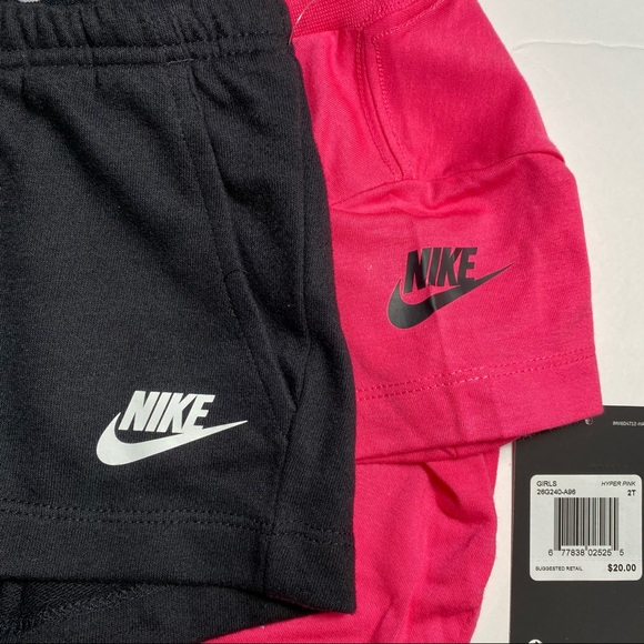Nike Girls Tee Shirt & High Waist Shorts Set 2T - Picture 7 of 11